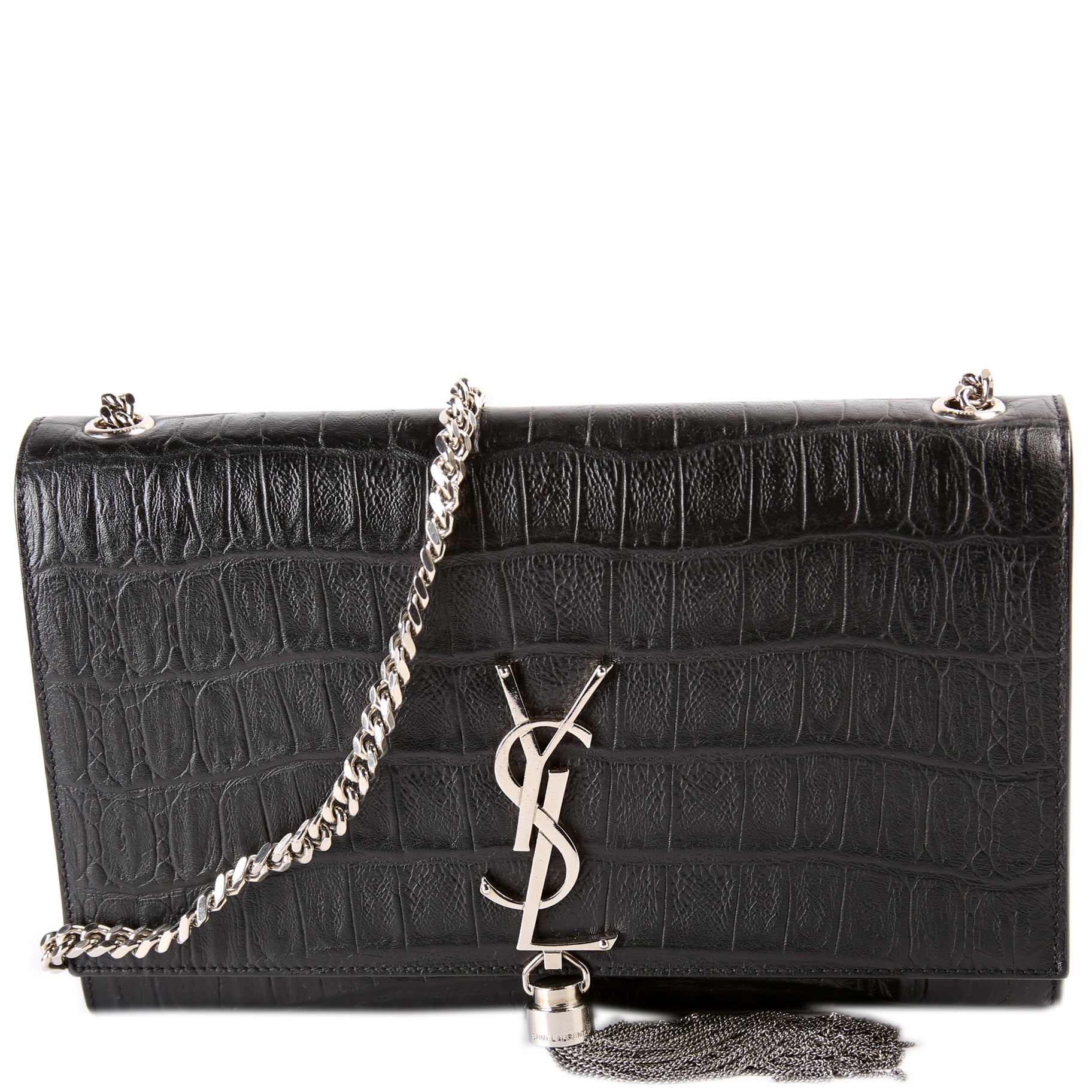 Kate Tassel Satchel Medium Croc Embossed 354119