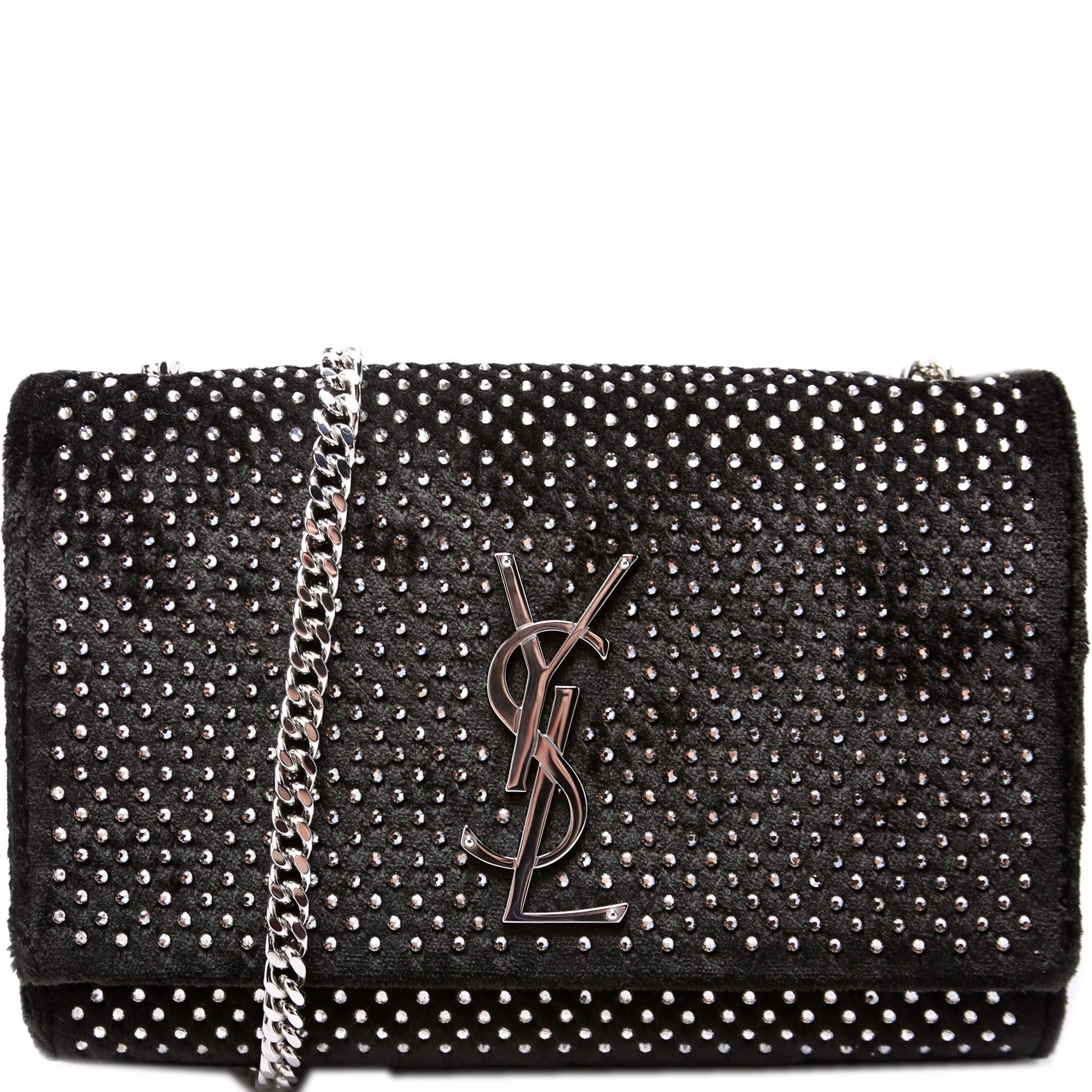 Kate Satchel Small Velvet Rhinestone 471286