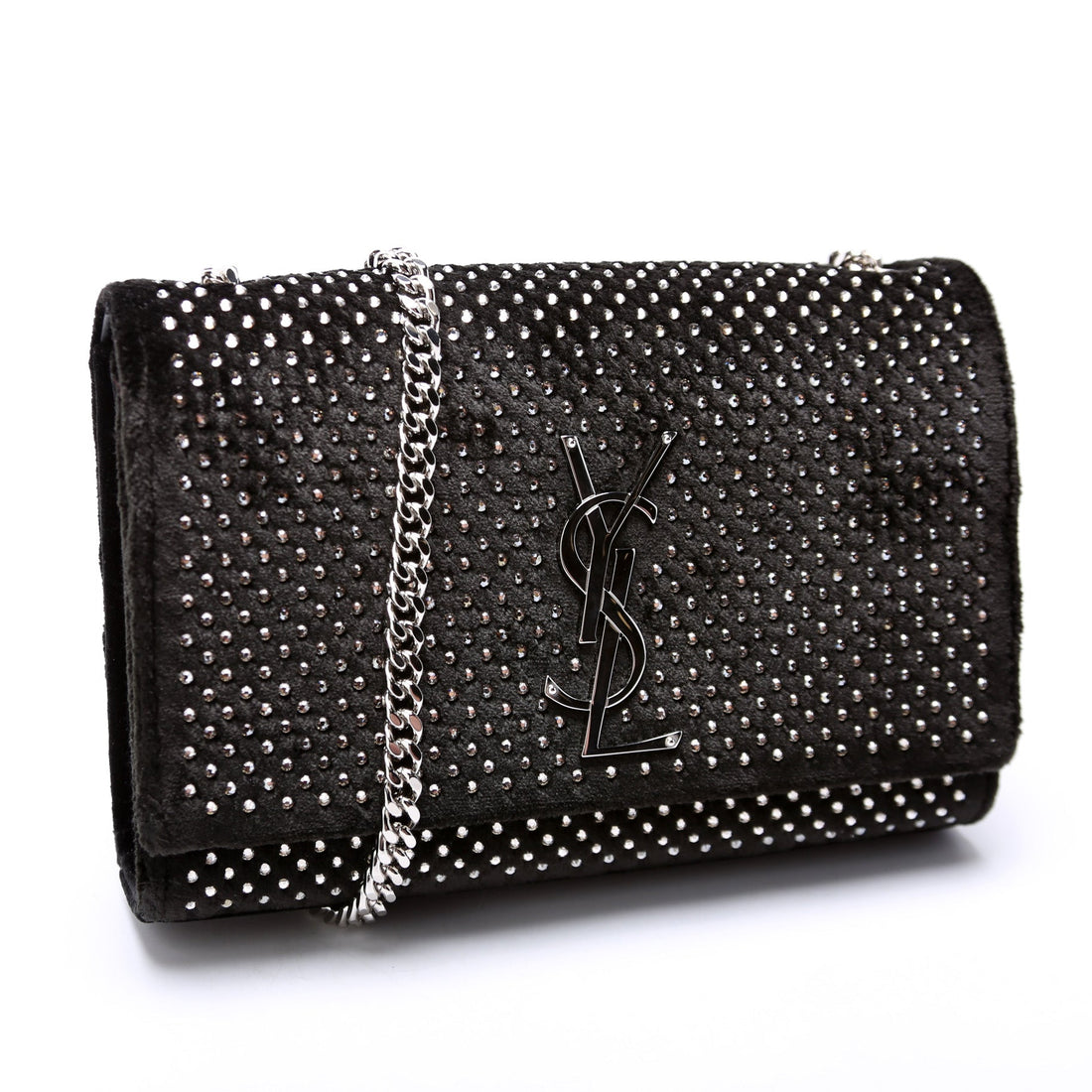 Kate Satchel Small Velvet Rhinestone 471286