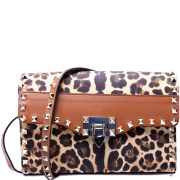 Rockstud Canvas Medium Fliplock Crossbody