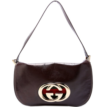 Britt Leather Medium Flap Bag 161727