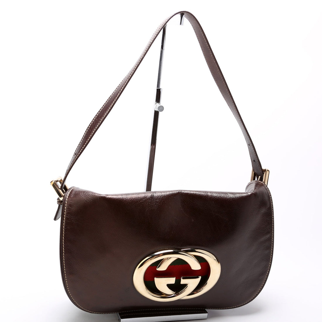 Britt Leather Medium Flap Bag 161727