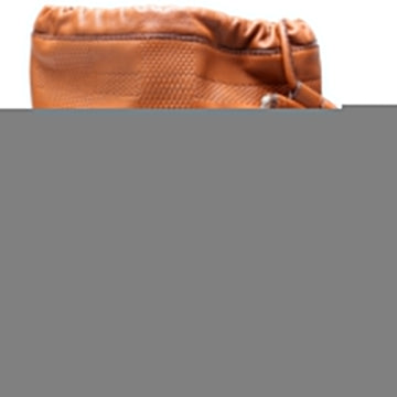 Drawstring Backpack w/ Pouch Embossed Leather