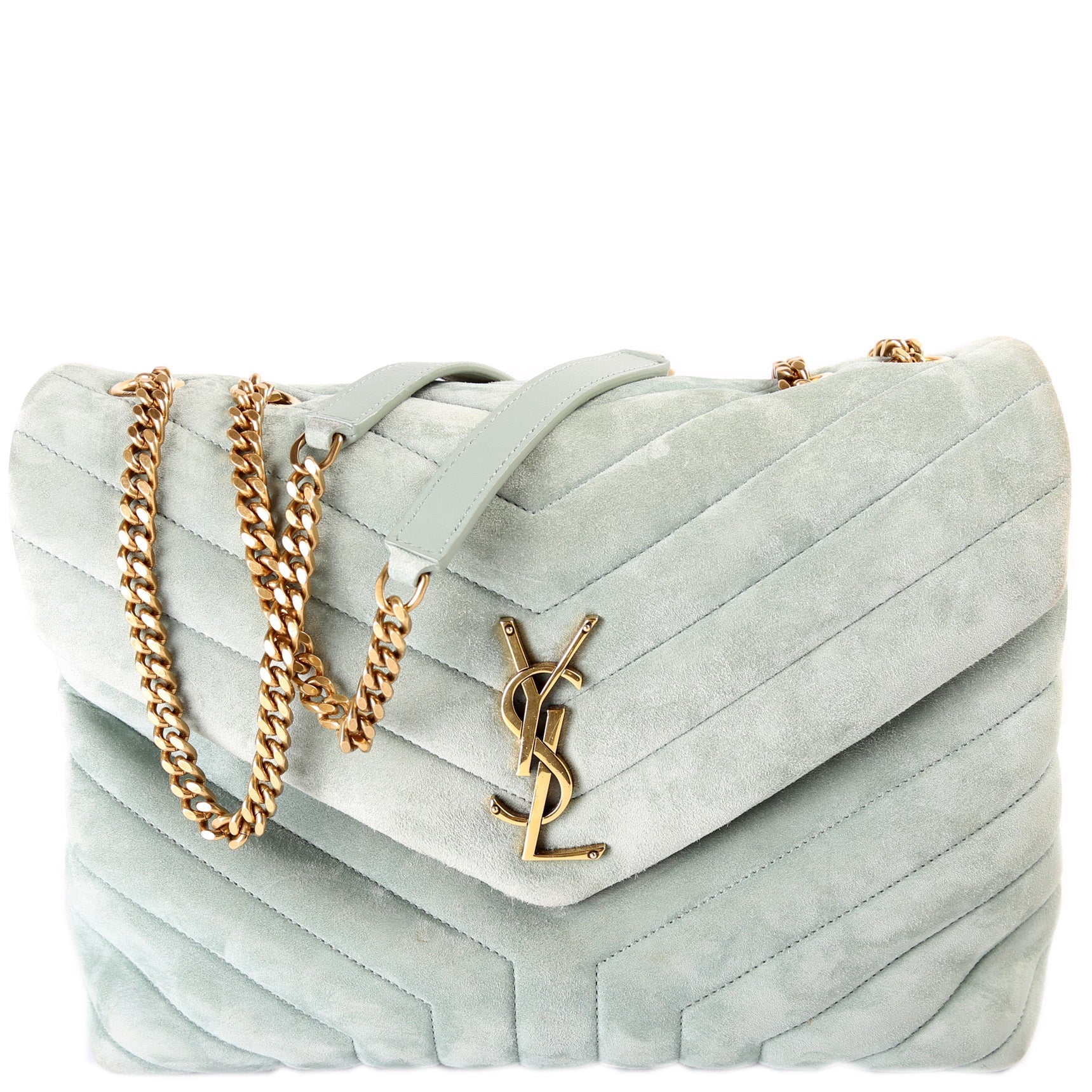 Loulou Medium Quilted Suede 574946