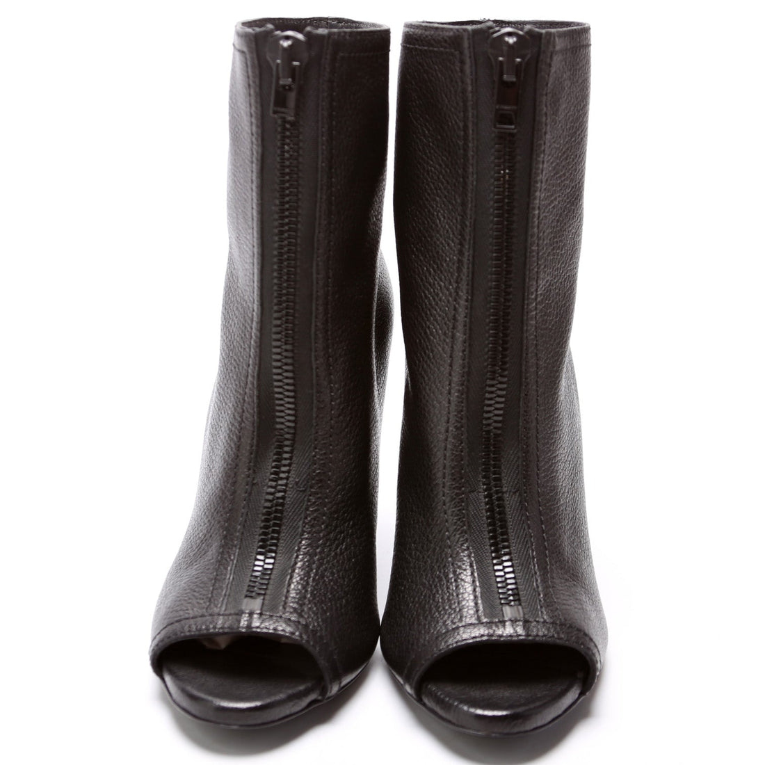 Leather Zip Up Booties Size 39