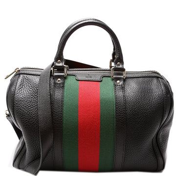 247205 Boston Bag Web Leather