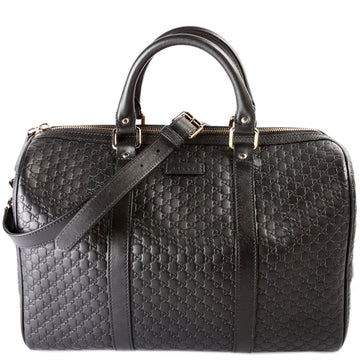 449646 Boston With Strap Micro Guccissima