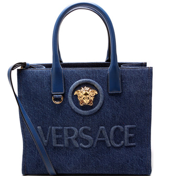 La Medusa Small Denim Tote