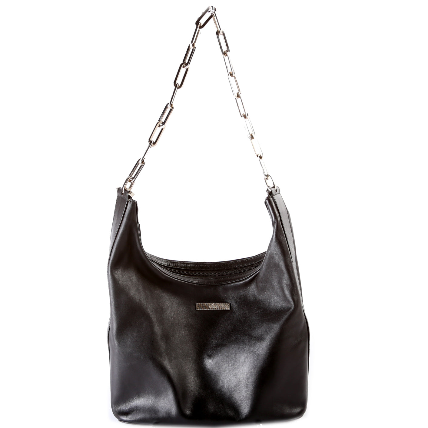 01 3874 Leather Chain Shoulder Bag