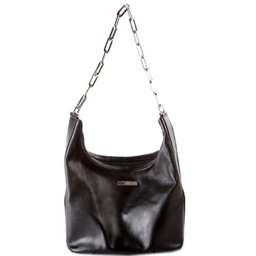 01 3874 Leather Chain Shoulder Bag
