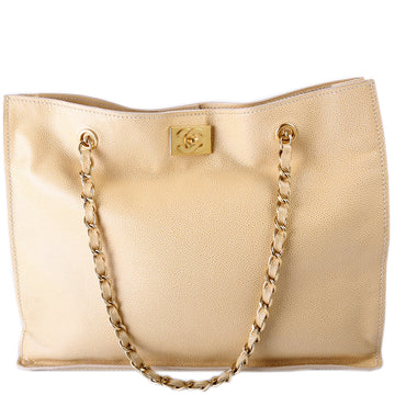 CC Matelasse Tote Caviar 7M