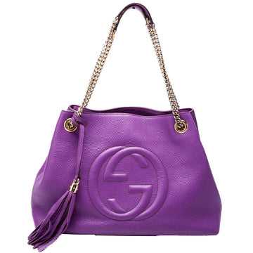 308982 Soho Leather Shoulder Medium