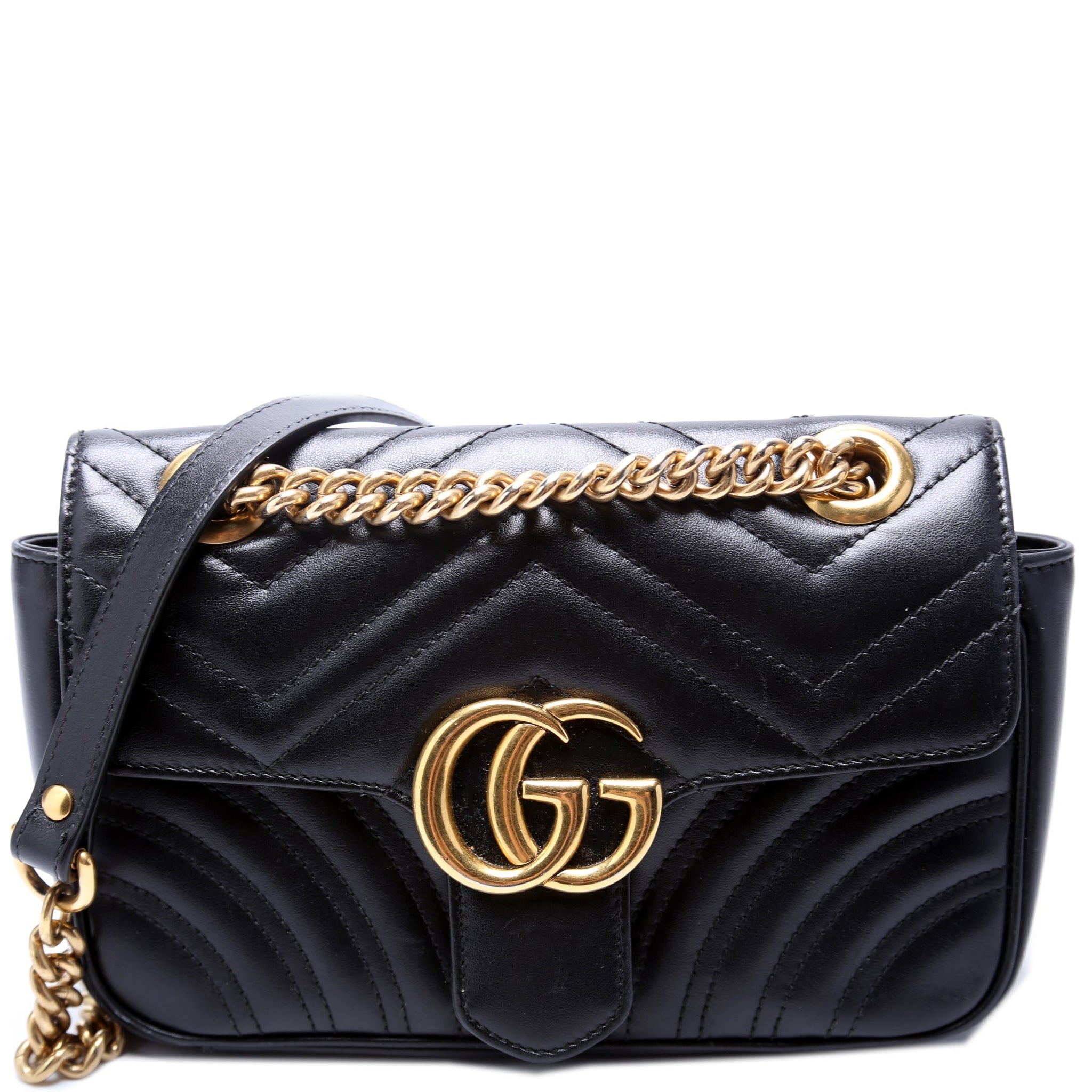 446744 Marmont Leather Shoulder Mini Flap