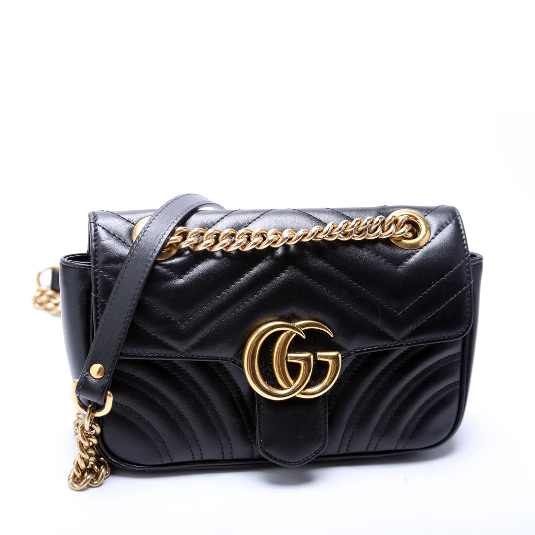 446744 Marmont Leather Shoulder Mini Flap