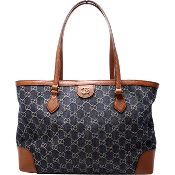 631685 Ophidia GG Denim Tote