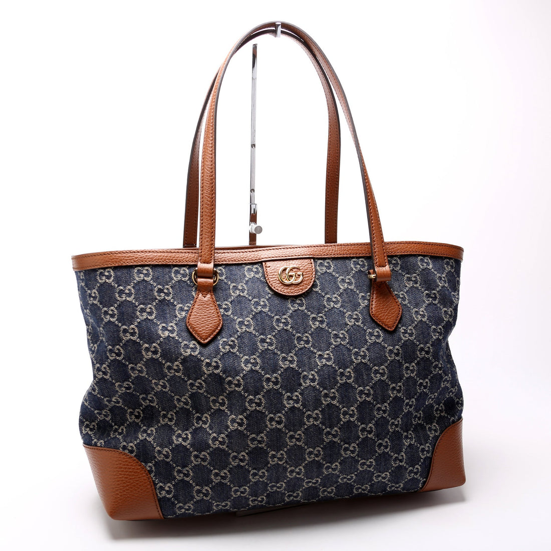 631685 Ophidia GG Denim Tote