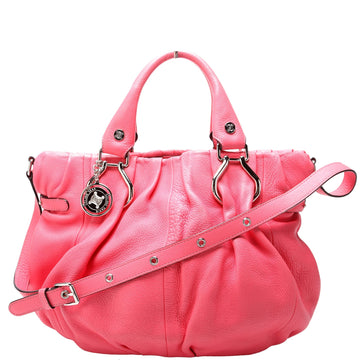 Gathered Leather 2-Way Bag