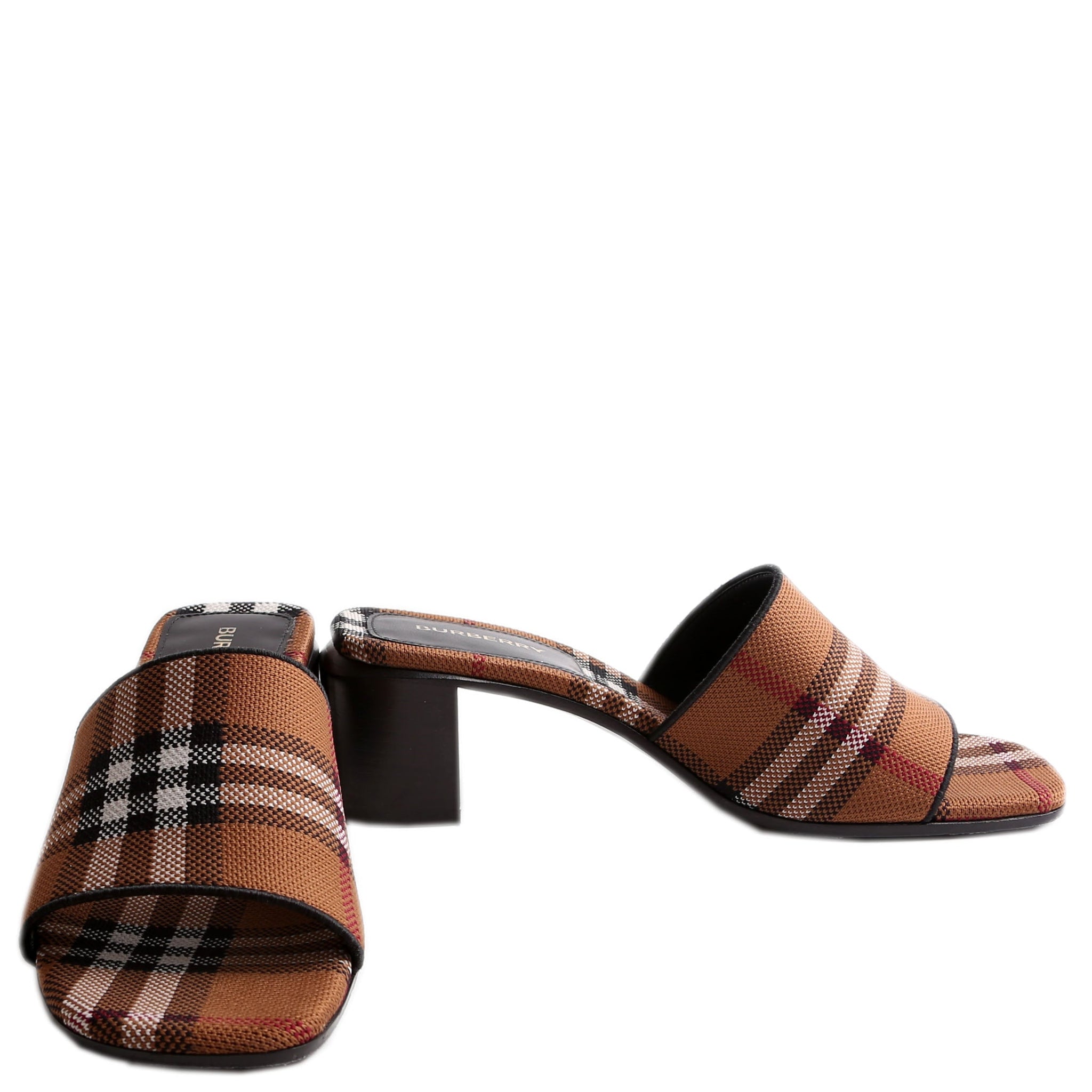 Wilma Birch Check Sandal Heels Size 37.5