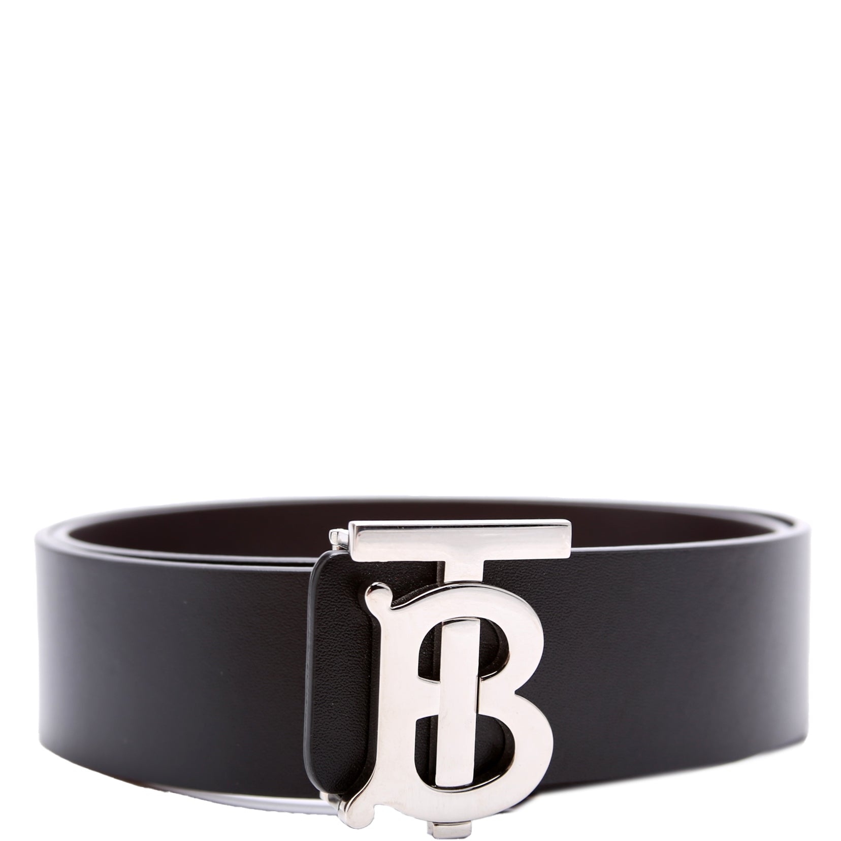 TB Logo Leather Reversible Belt Size 80/32 Black