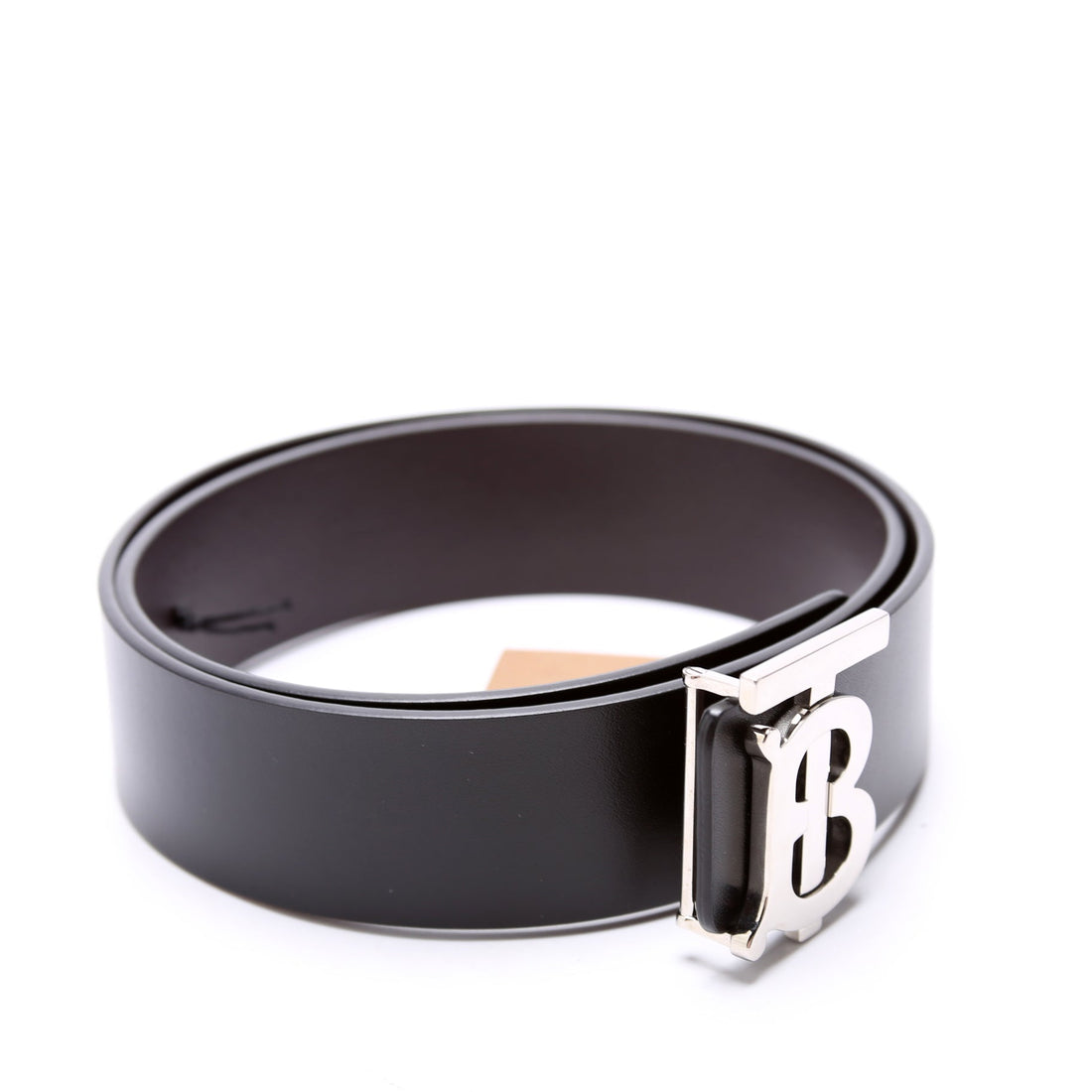 TB Logo Leather Reversible Belt Size 80/32 Black