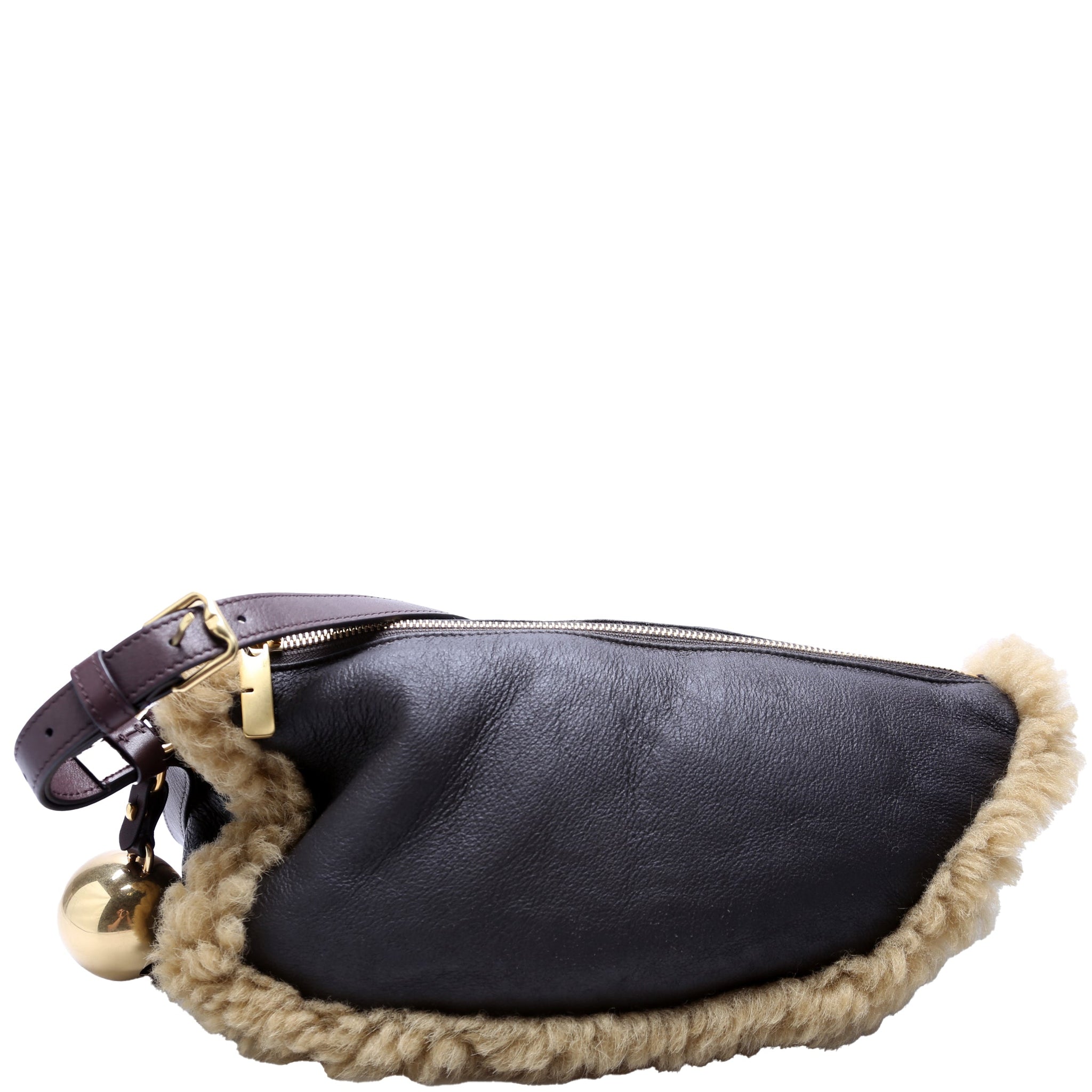 Shield Sling Sherling Small Bag Brown