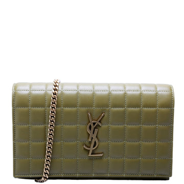 Cassandra Chain Wallet Quilted Lambskin 743346 Green