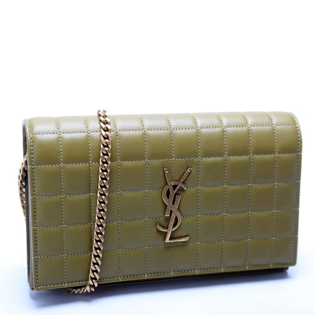 Cassandra Chain Wallet Quilted Lambskin 743346 Green
