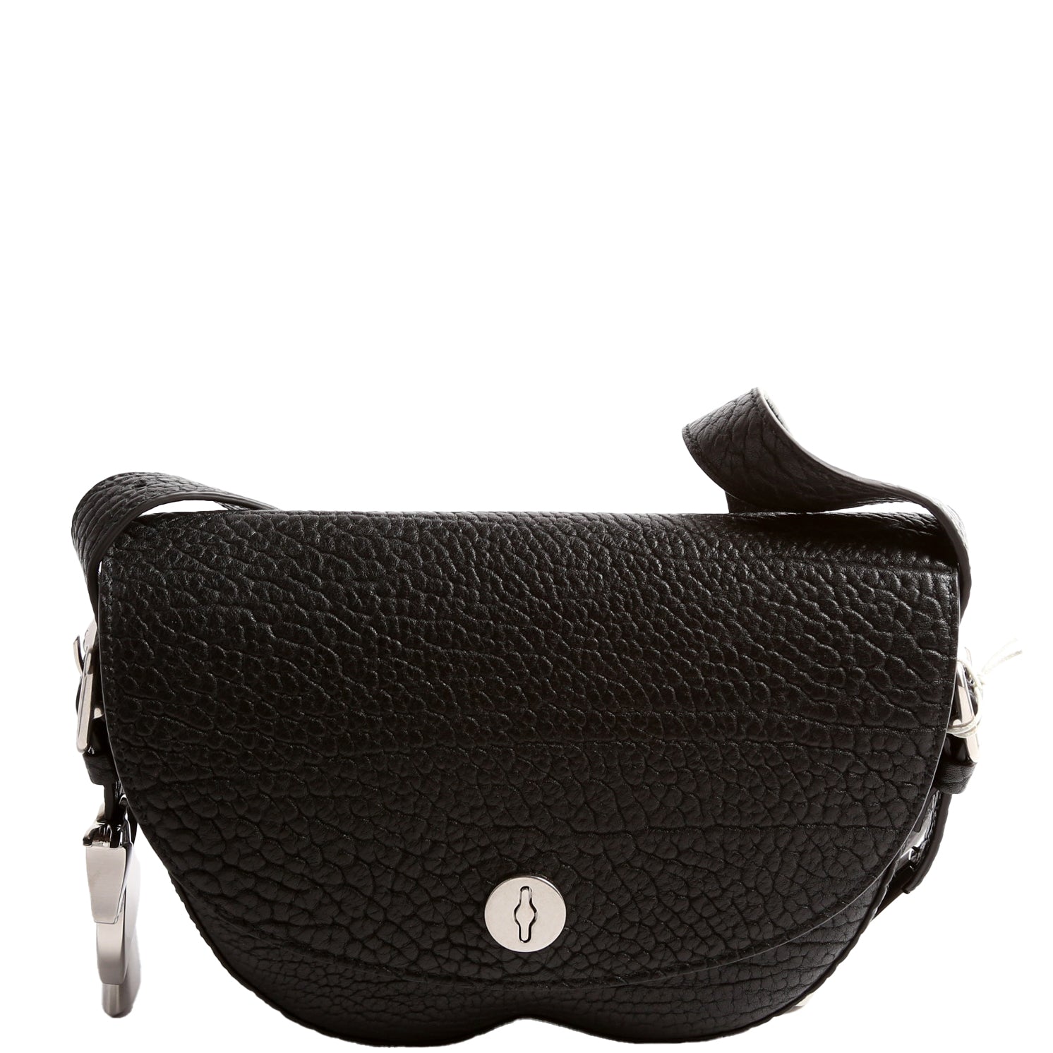 Chess Small Calfskin Satchel Black