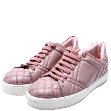 Westford Quilted Leather Low Top Sneakers Size 38 Purple