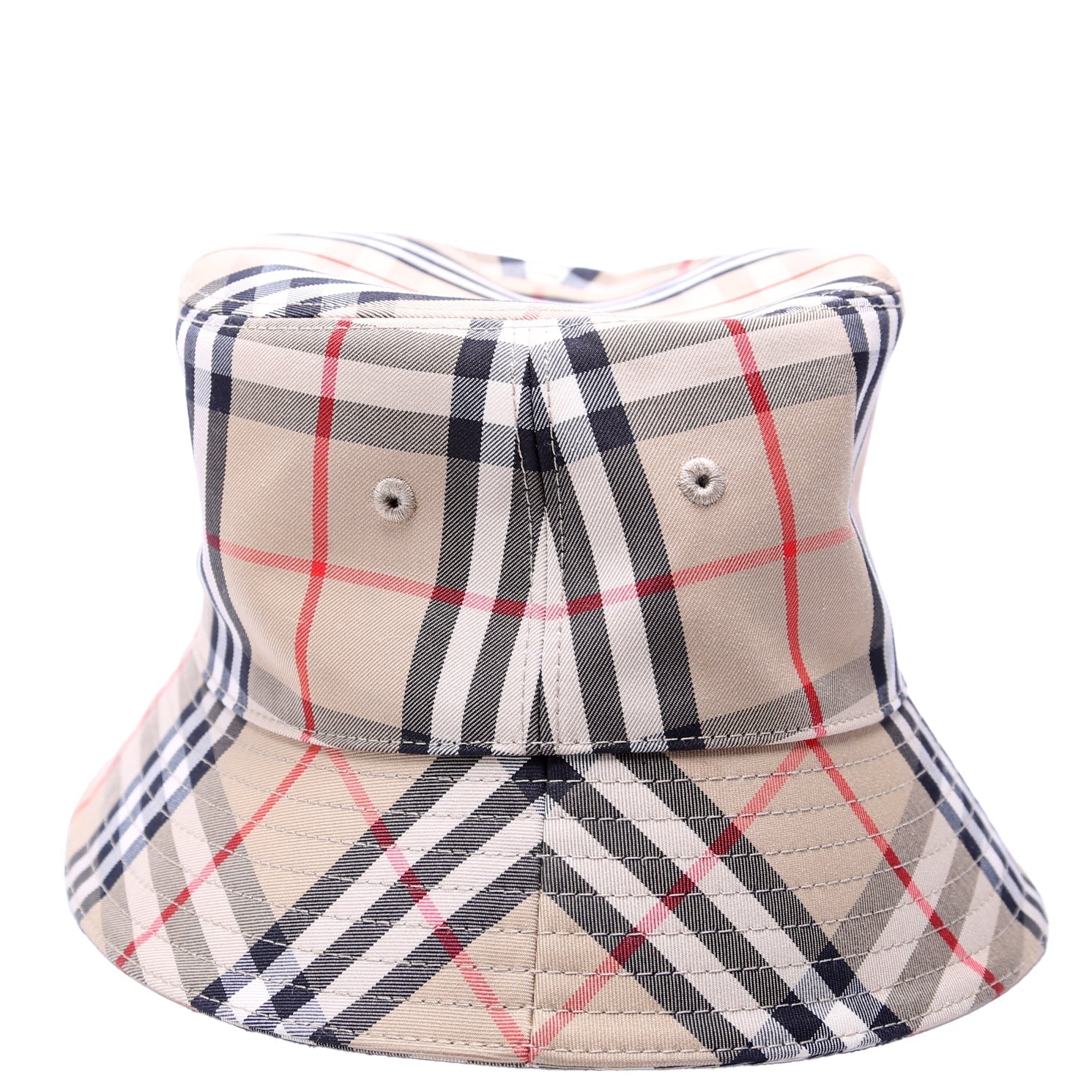 Vintage Check Bucket Hat Size Medium Tan