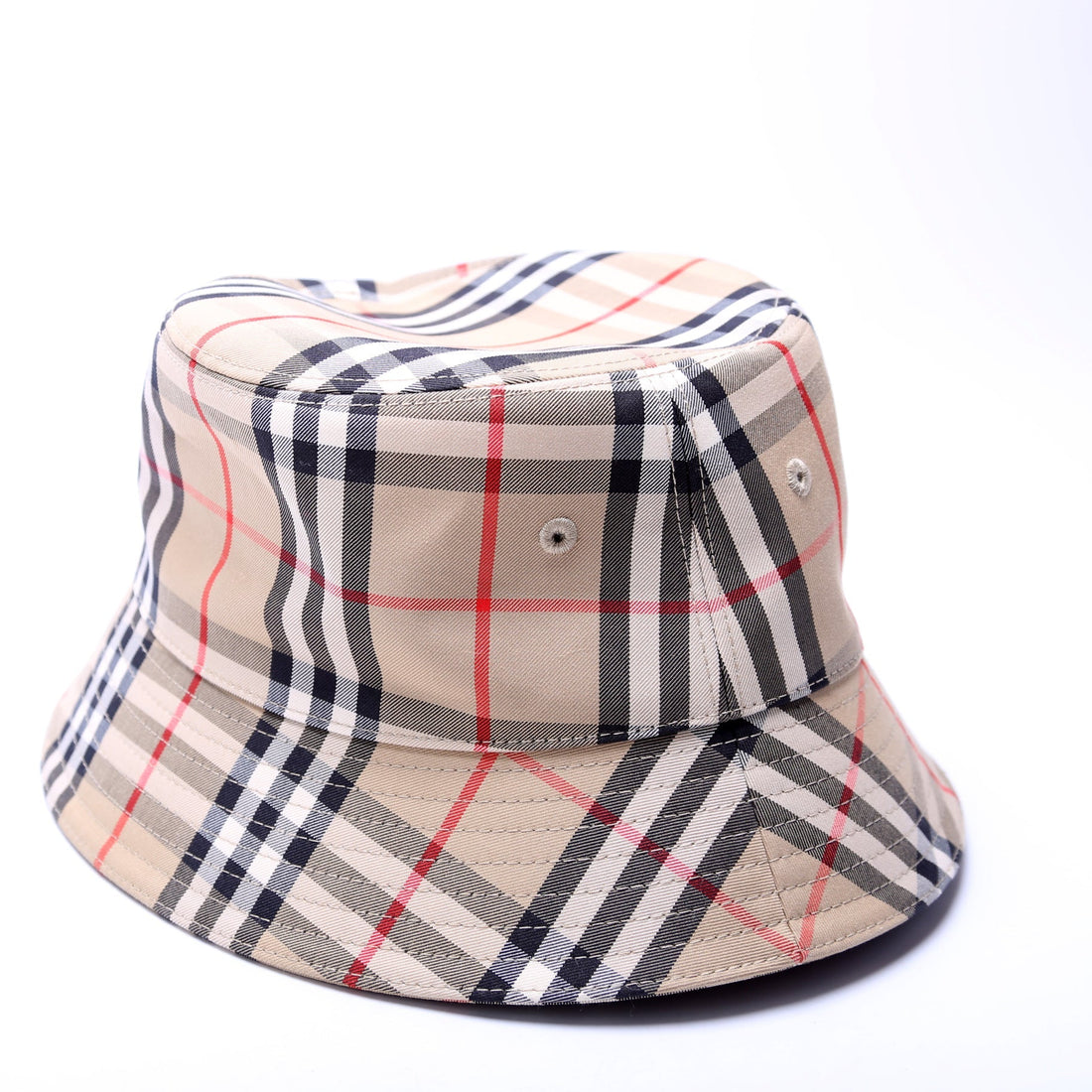 Vintage Check Bucket Hat Size Medium Tan
