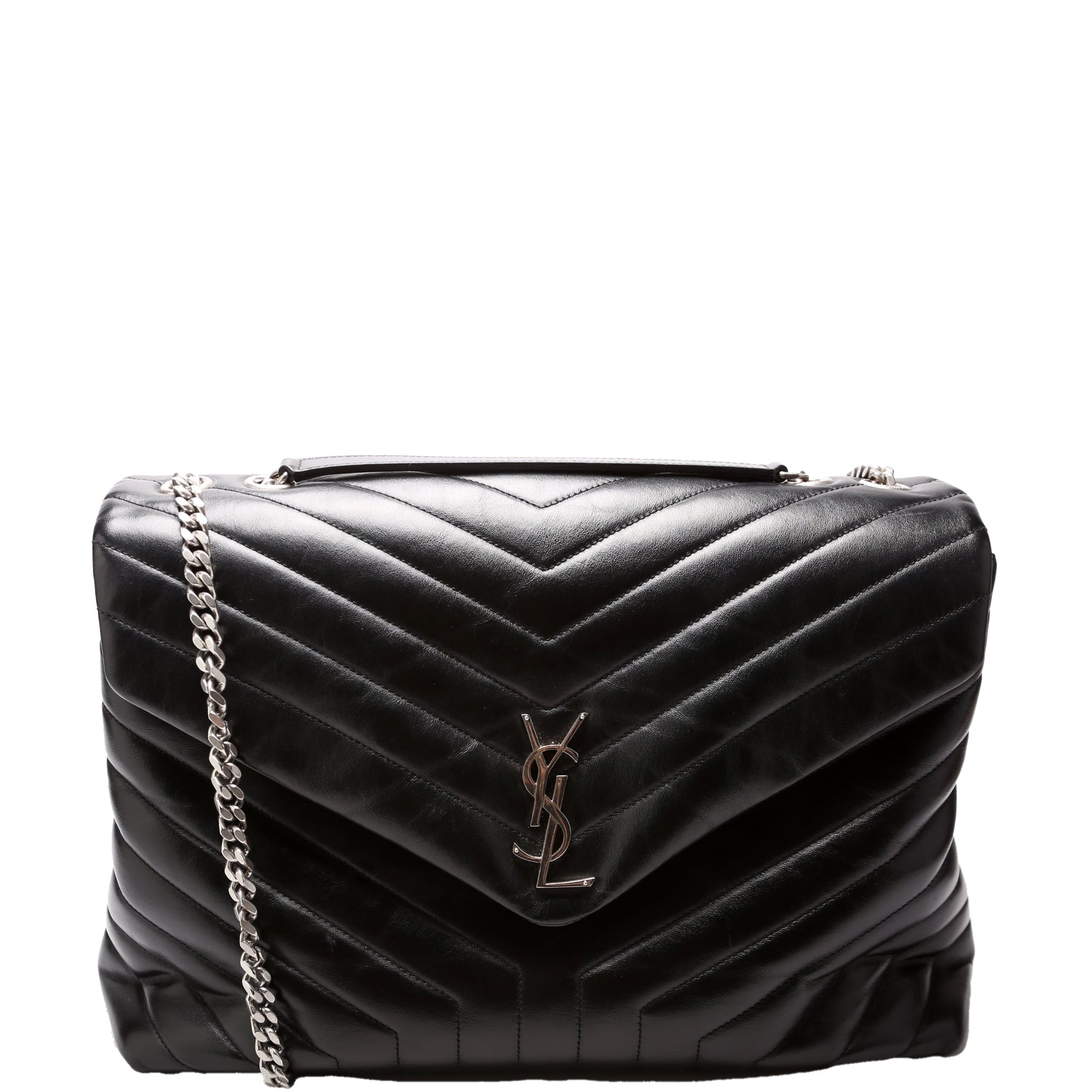 487215 Loulou Satchel Large Black