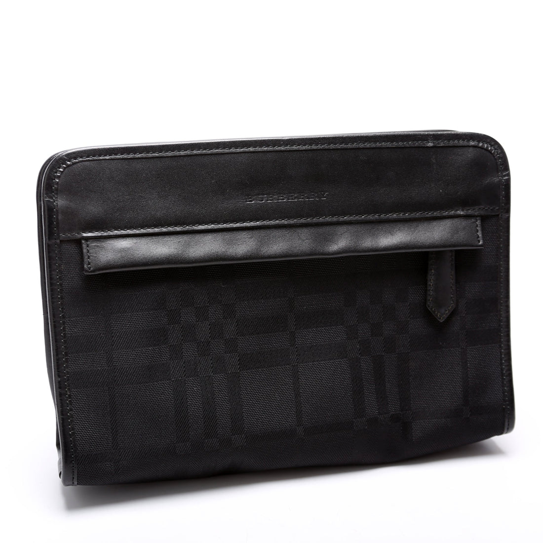 Nova Check Wrist Clutch Black