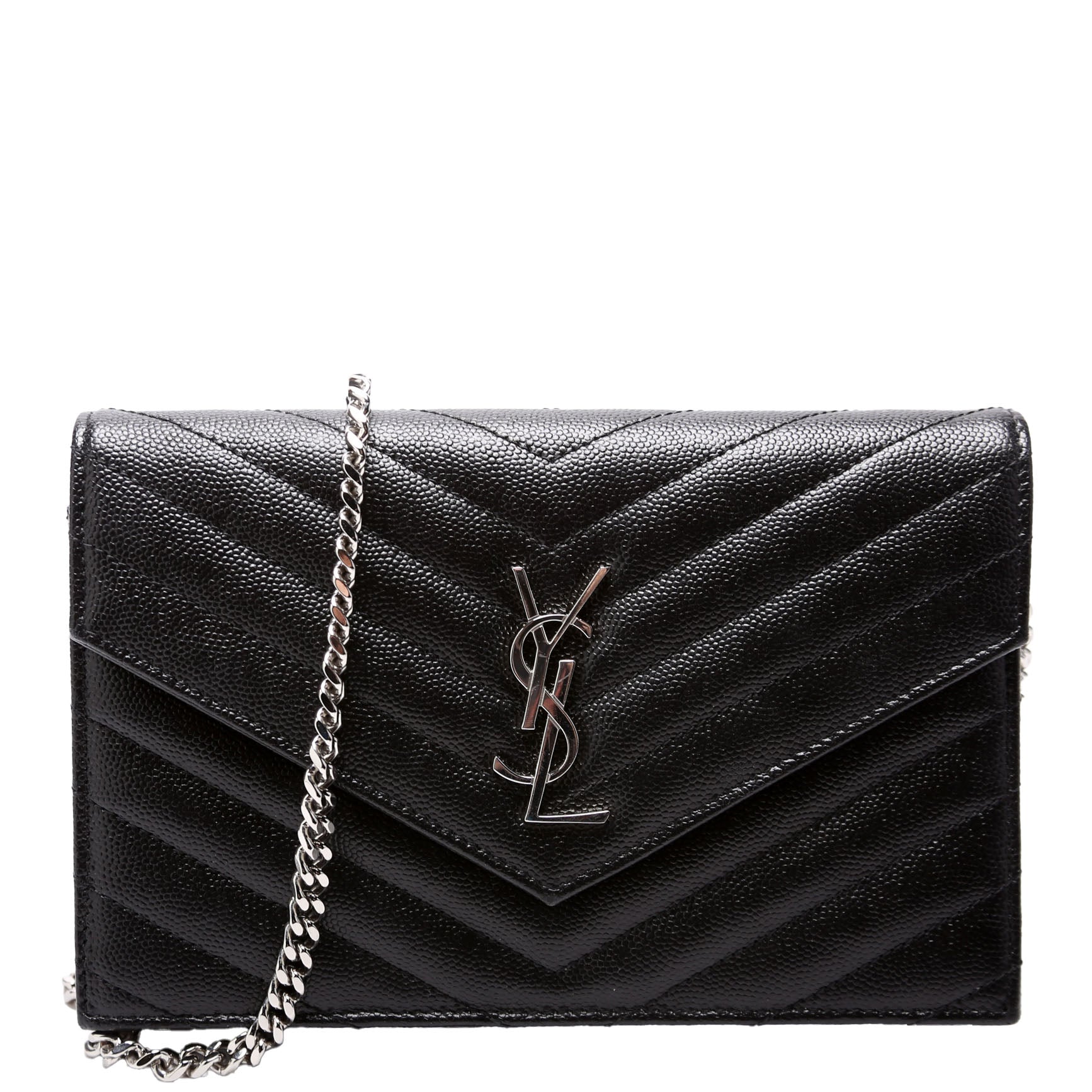 Envelope Chain Wallet Black