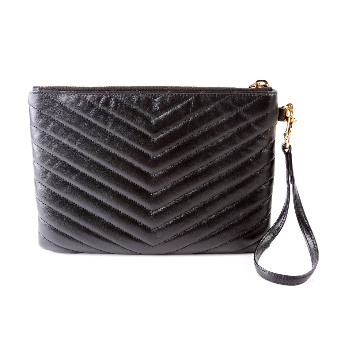 379039 A5 Matelasse Pouch Black