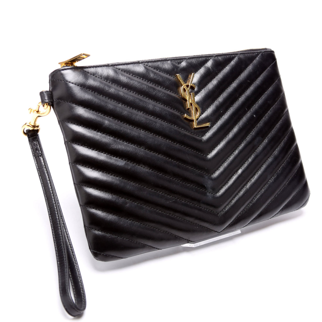 379039 A5 Matelasse Pouch Black