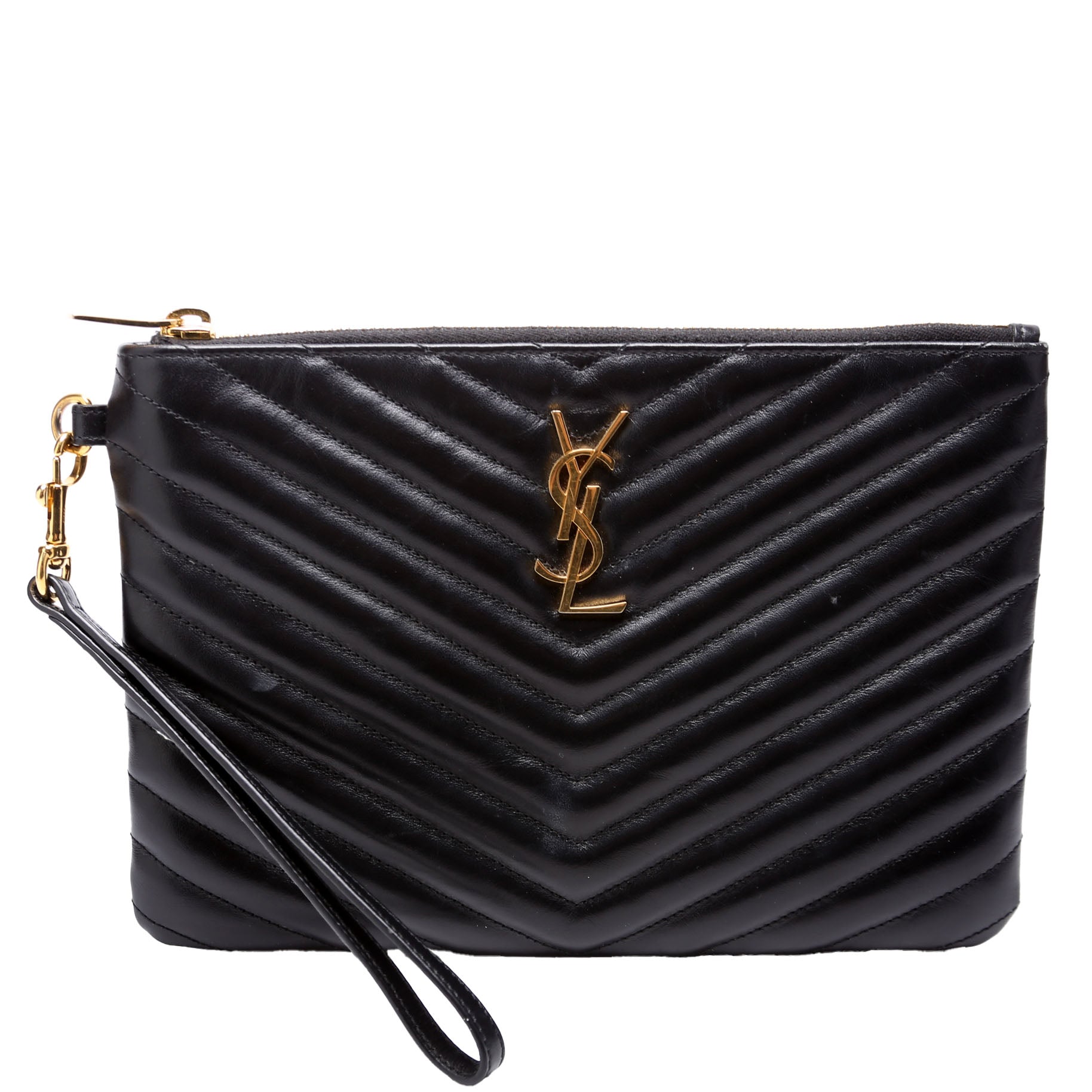 379039 A5 Matelasse Pouch Black