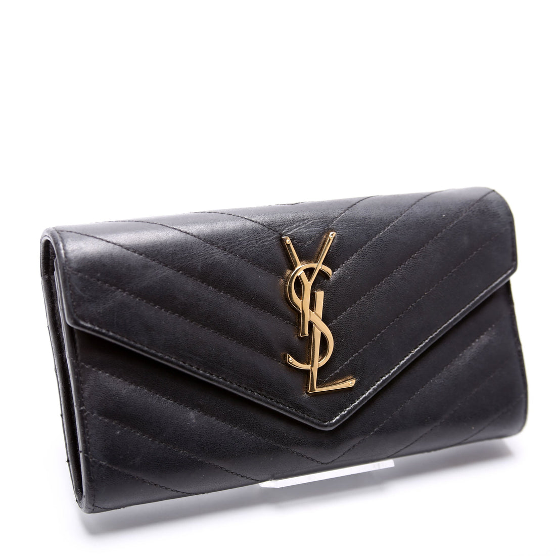 Flap Wallet Large Smooth Leather 372264 Black