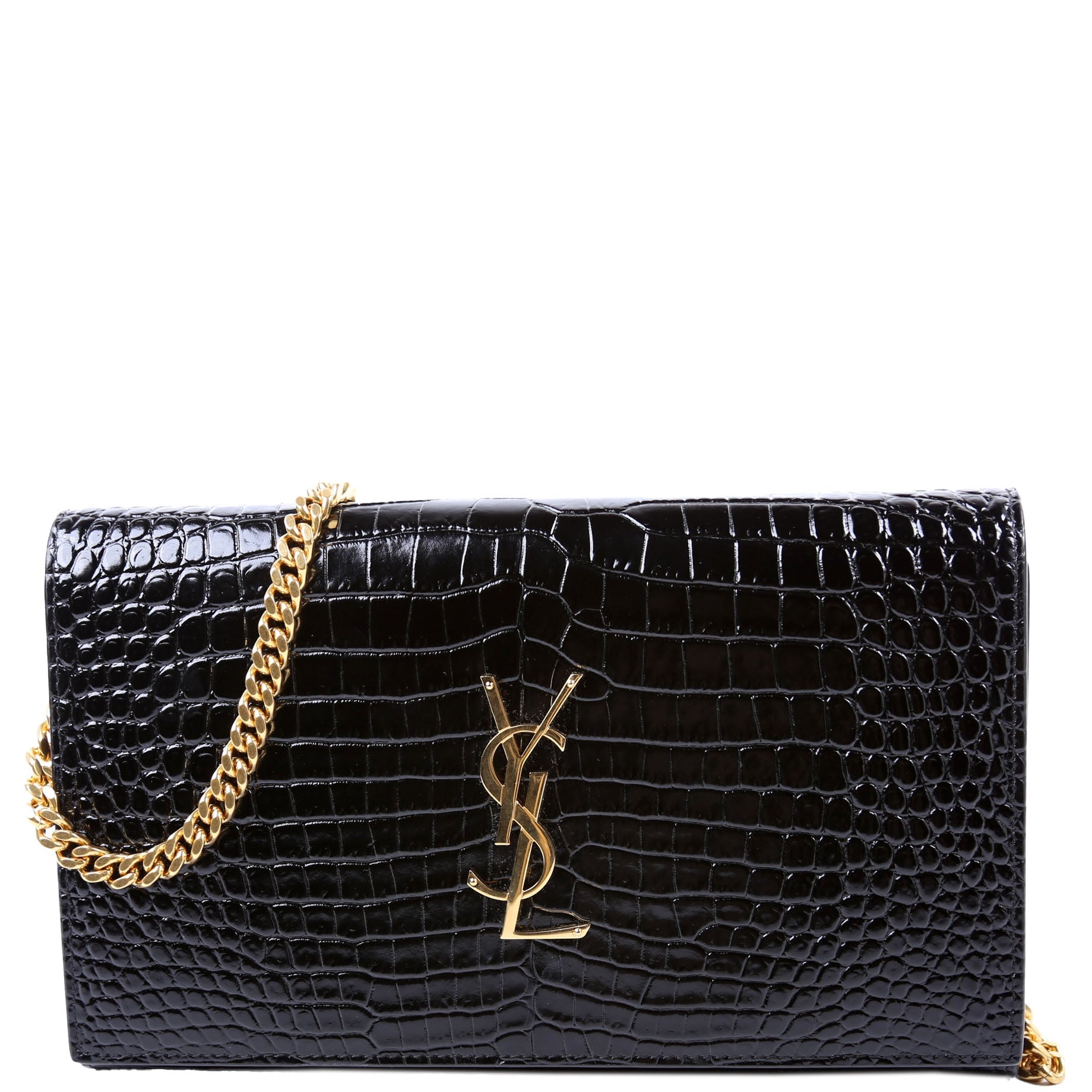 Cassandre Chain Wallet Crocodile 747464 Black