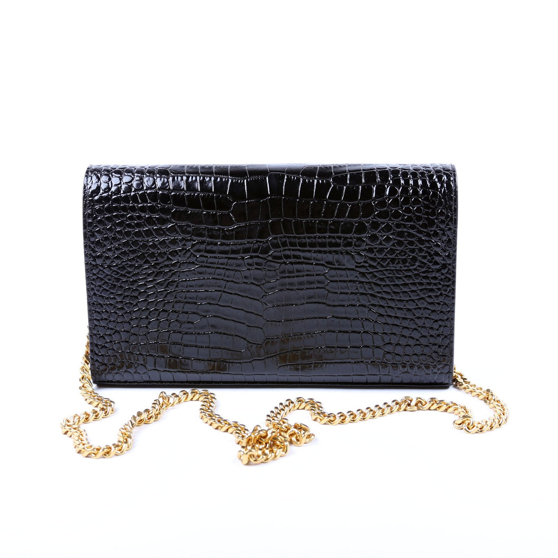 Cassandre Chain Wallet Crocodile 747464 Black