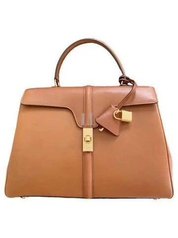 CELINE Natural Calfskin Classique 16 Tote Bag Tan