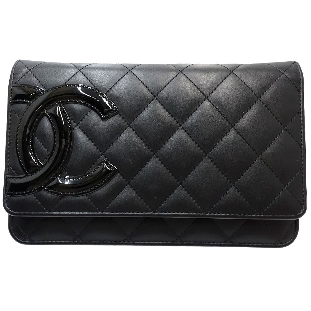 Chanel Cambon Line Wallet Chain Black