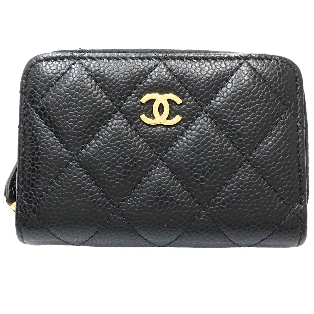 Chanel Caviar Skin Coin Case Classic Zip AP0216