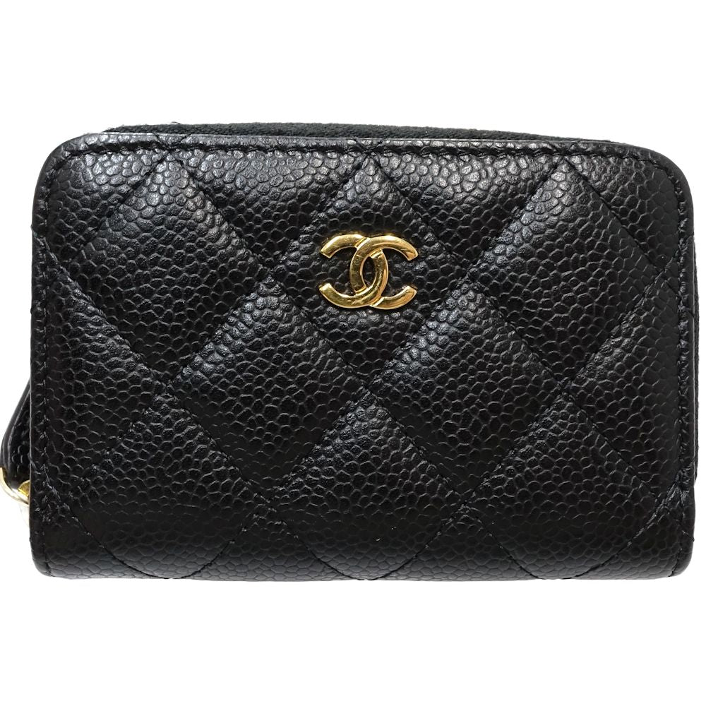 Chanel Caviar Skin Coin Case Classic Zip AP0216