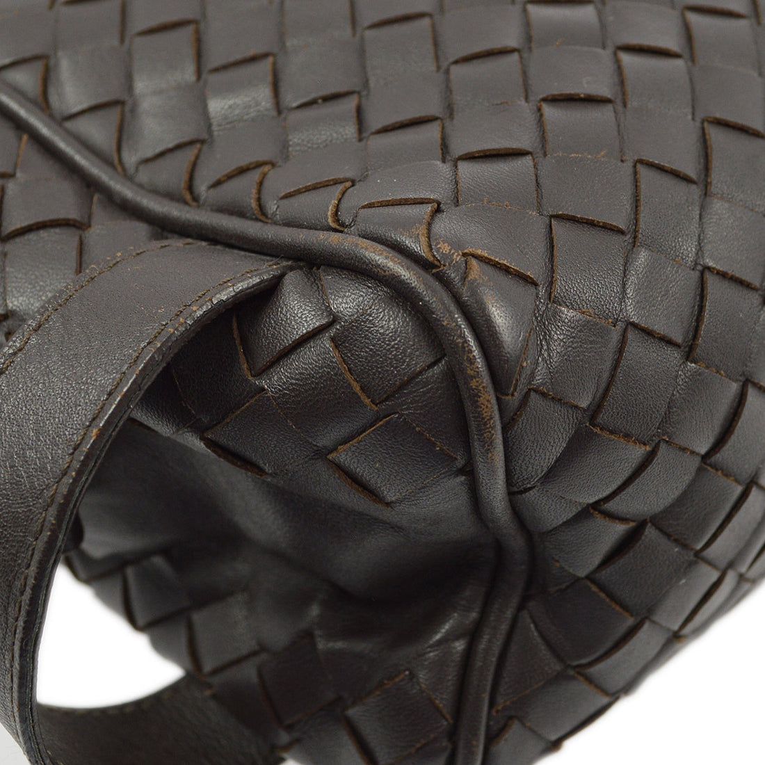 Bottega Veneta  Brown Intrecciato Pouch Clutch Bag