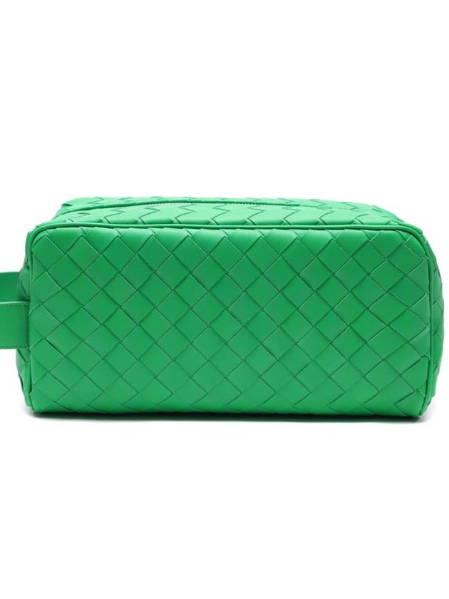 Bottega Veneta Intrecciato Travel Pouch Bag Parakeet