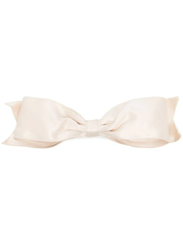Top Quality Chanel Large White Satin Bow Barette Hair Clip
