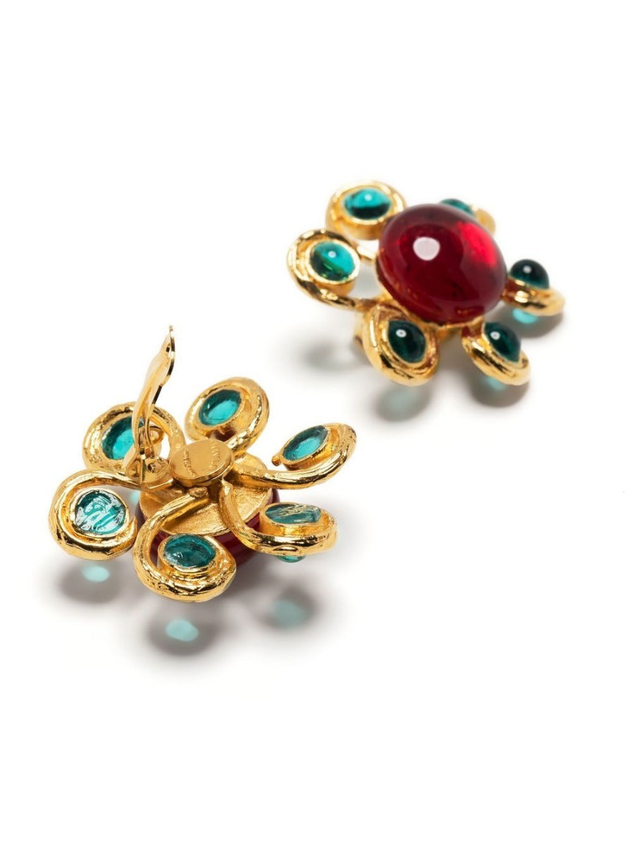 Top Quality Chanel Gripoix Glass-Bead Clip-On Earrings