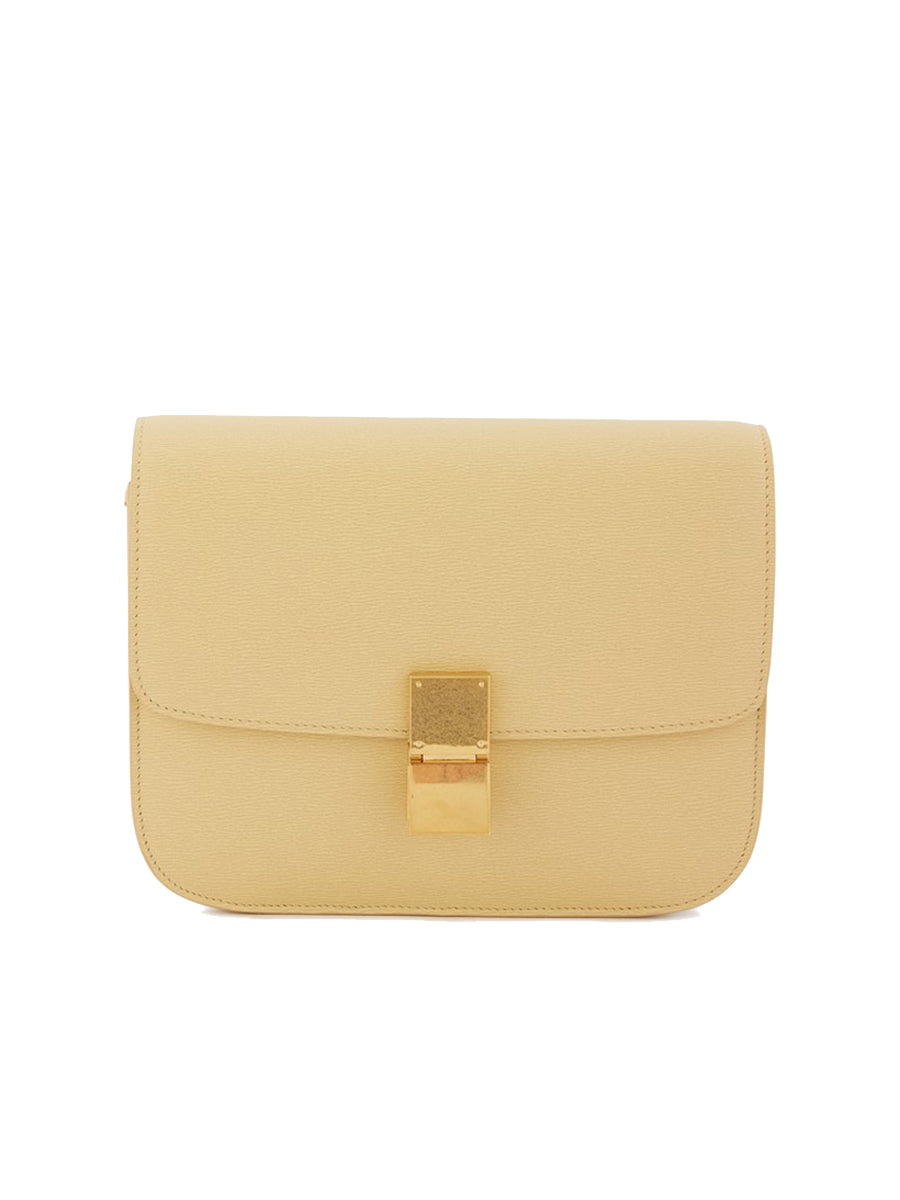 Medium Classic Bag In Calfskin Liégé in Sand