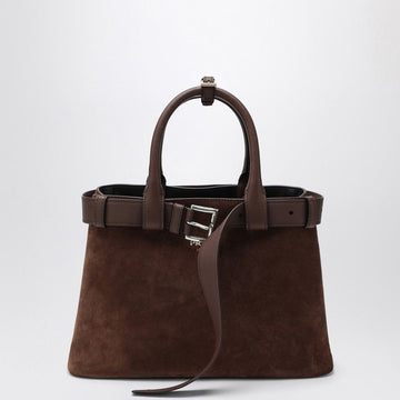 PRADA Medium Suede Buckle Handbag